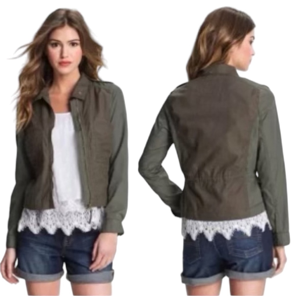 Lucky Brand Lightweight Jacket Army Green Women's Small